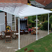 pergola adossee en polycarbonate 4 x 4-2 m